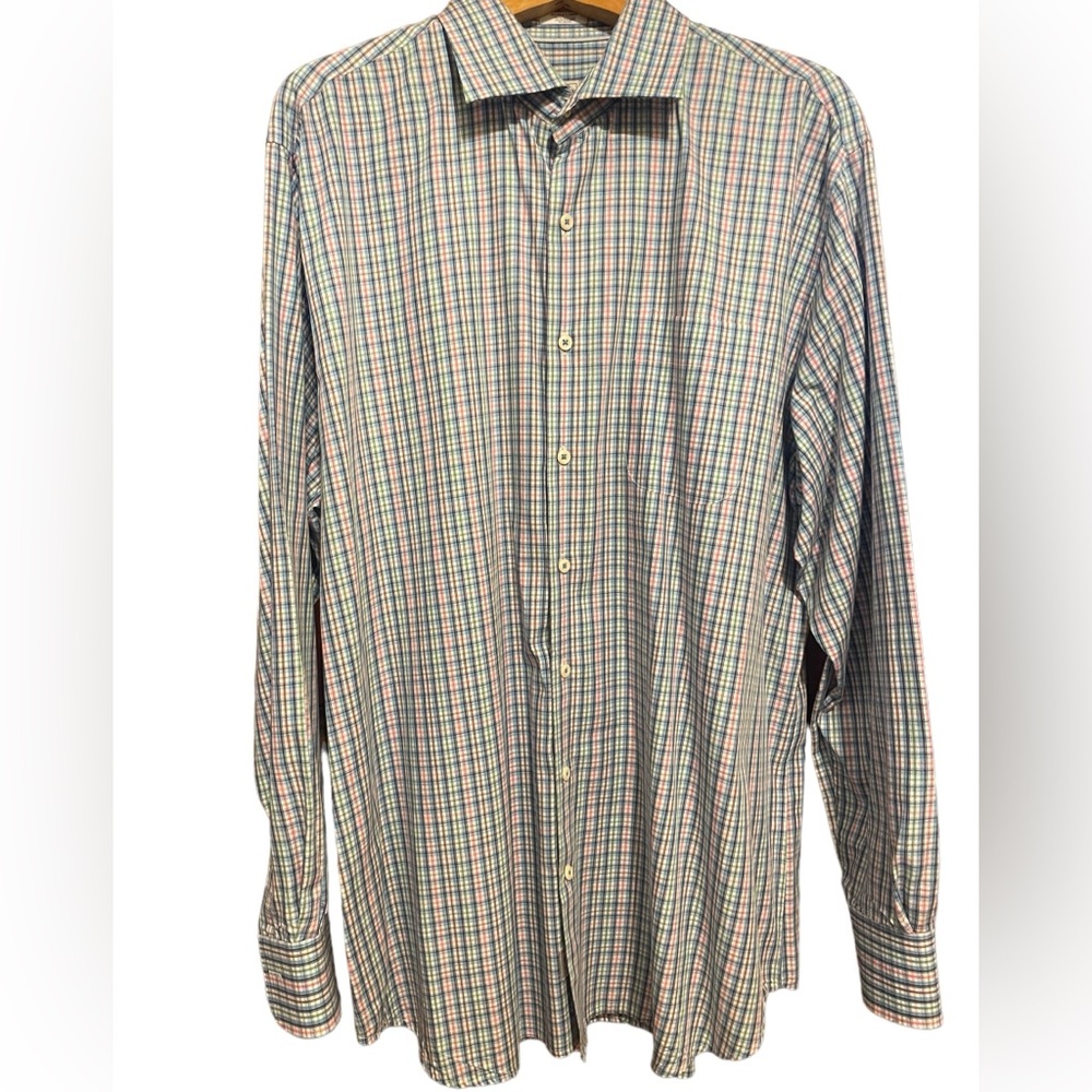 Peter Millar Shirt Mens XL Summer Plaid Button Down